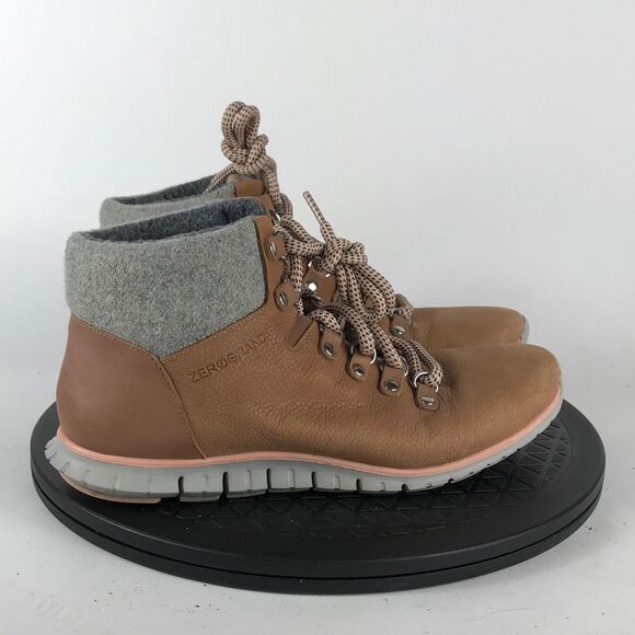 Cole Haan ZeroGrand Suede Hiker Boot Leather Pink Rose W14073 Women’s Size 7 - Picture 4 of 12